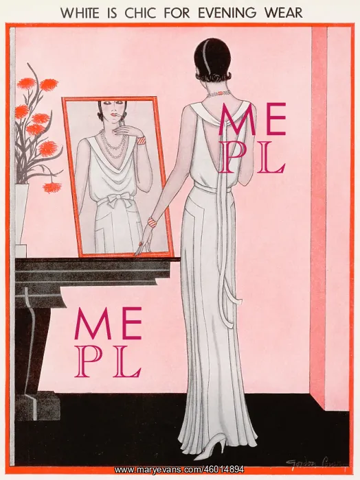 : White evening gown by Gordon Conway 1928 : White evening gown by Gordon Conway 1928