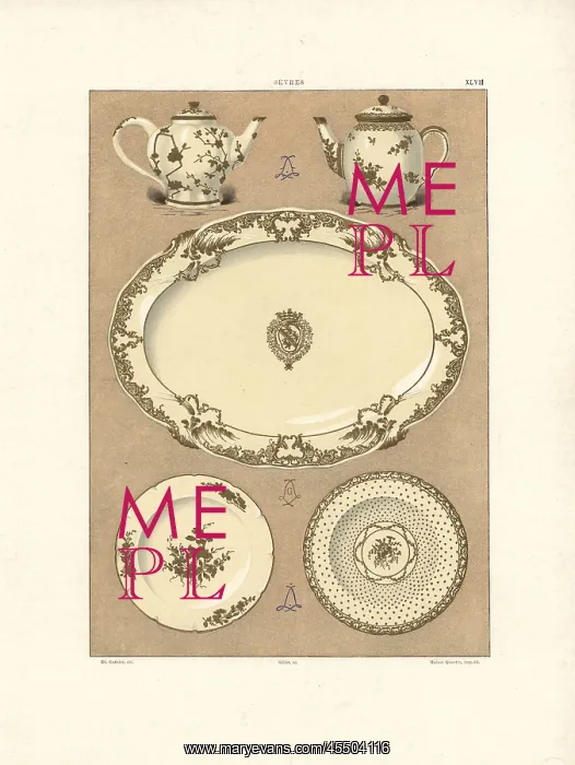 : White and gold porcelain service : White and gold porcelain service