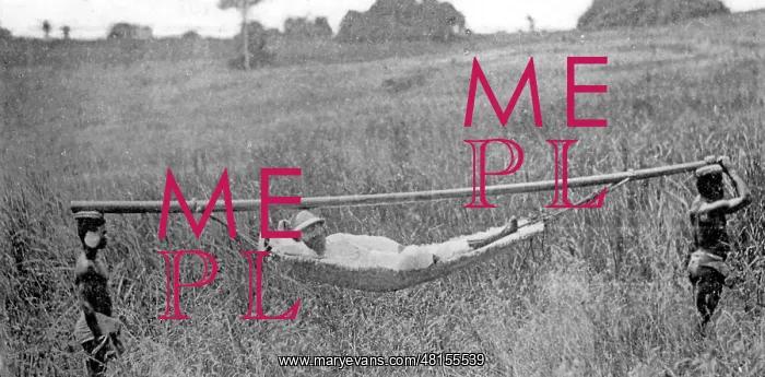 : A white man is carried in a hammock, 1923 : A white man is carried in a hammock, 1923