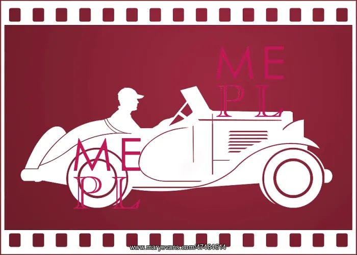 : White Sportscar on Maroon Background : White Sportscar on Maroon Background