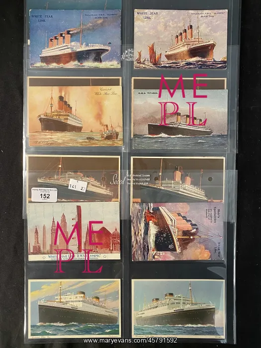 : White Star Line - ten assorted colour postcards : White Star Line - ten assorted colour postcards