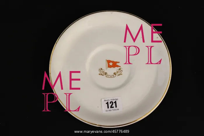 : White Star Line - bouillon dish with logo : White Star Line - bouillon dish with logo