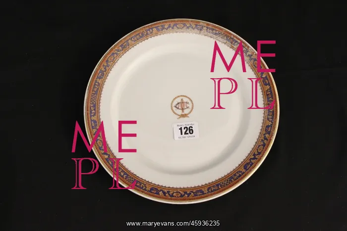 : White Star Line - Buffalo china dinner plate : White Star Line - Buffalo china dinner plate