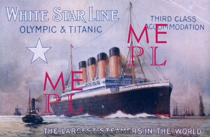 : White Star Line Third Class booklet : White Star Line Third Class booklet
