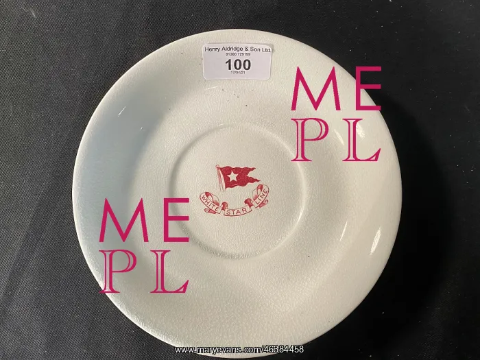 : White Star Line - Third Class oversize saucer : White Star Line - Third Class oversize saucer