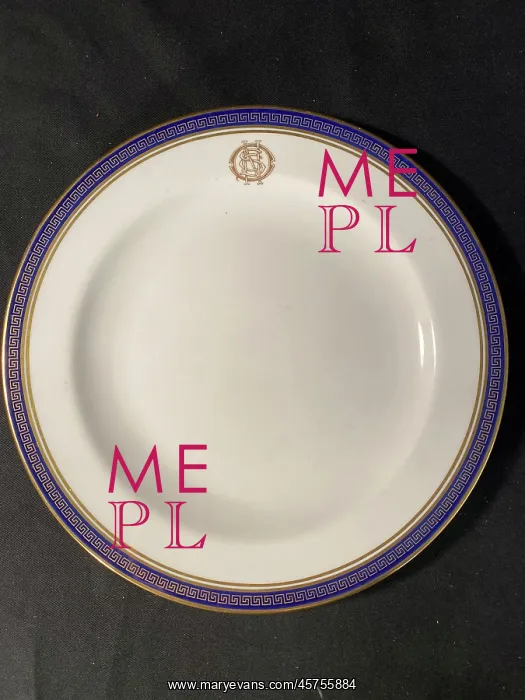 : White Star Line - Copeland Spode blue and white dinner plate : White Star Line - Copeland Spode blue and white dinner plate