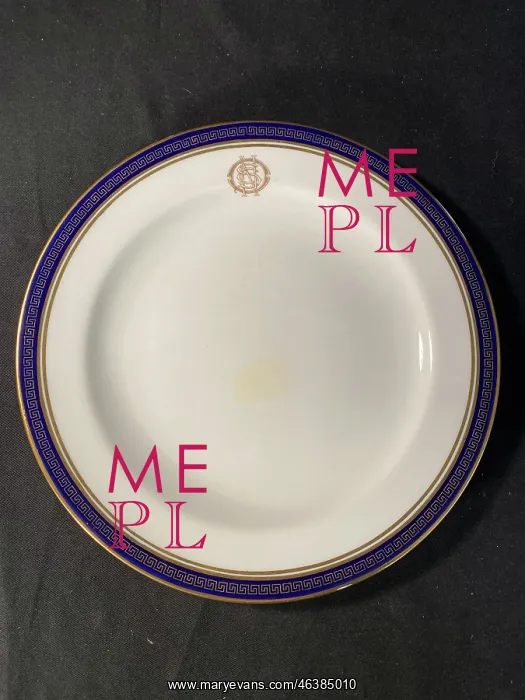 : White Star Line - Copeland Spode blue and white dinner plate : White Star Line - Copeland Spode blue and white dinner plate