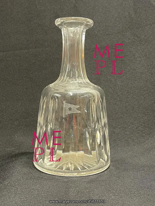 : White Star Line, crystal decanter with logo : White Star Line, crystal decanter with logo