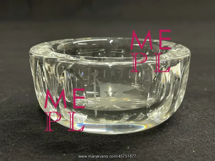 : White Star Line, cut glass ashtray : White Star Line, cut glass ashtray