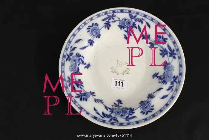 : White Star Line - Delft ironstone soup bowl : White Star Line - Delft ironstone soup bowl