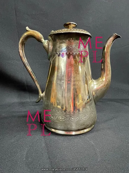 : White Star Line, First Class Elkington plate coffee pot : White Star Line, First Class Elkington plate coffee pot
