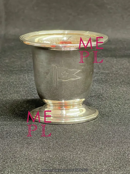 : White Star Line, First Class Elkington plate egg cup : White Star Line, First Class Elkington plate egg cup