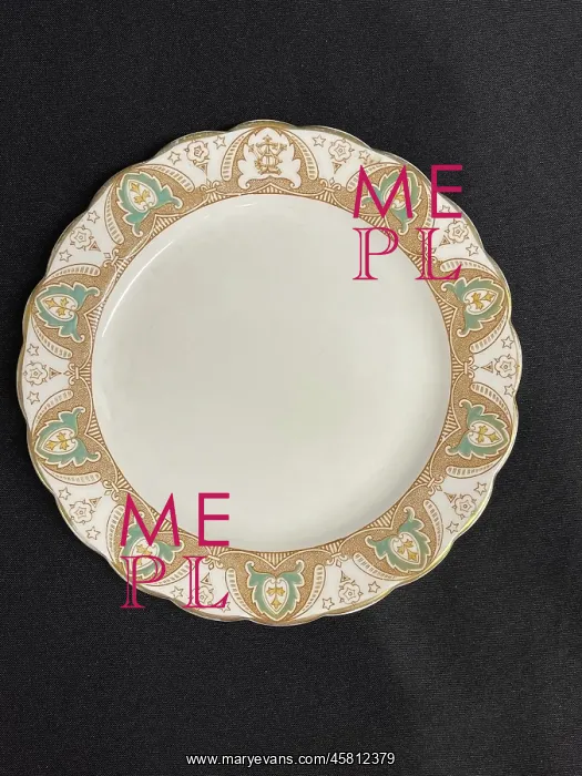 : White Star Line, Gothic arch dinner plate with WSL initials : White Star Line, Gothic arch dinner plate with WSL initials