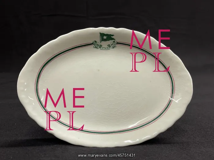 : White Star Line, John Maddock and Sons oval dish : White Star Line, John Maddock and Sons oval dish
