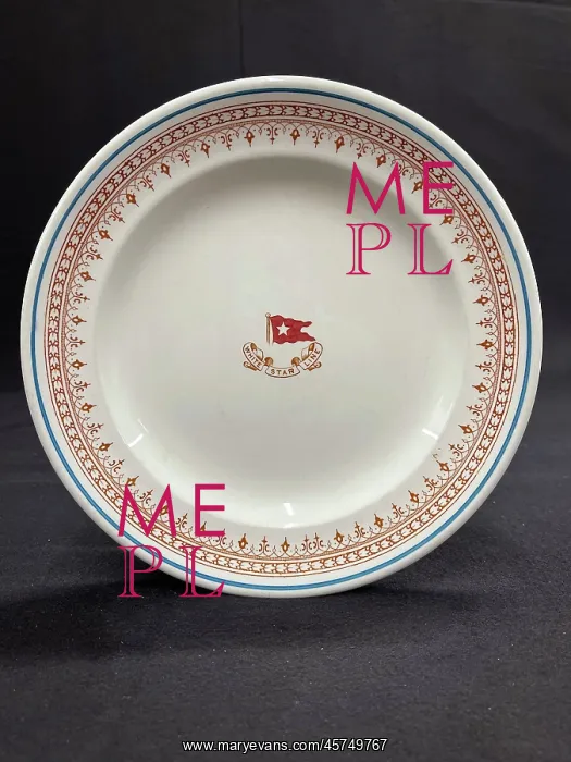 : White Star Line, Losol ware dinner plate : White Star Line, Losol ware dinner plate