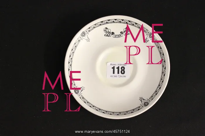 : White Star Line - Maddock and Co ceramic saucer : White Star Line - Maddock and Co ceramic saucer
