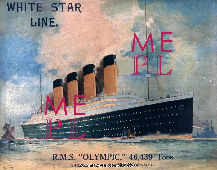 : White Star Line Olympic showcard : White Star Line Olympic showcard