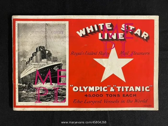 : White Star Line, Olympic and Titanic brochure : White Star Line, Olympic and Titanic brochure