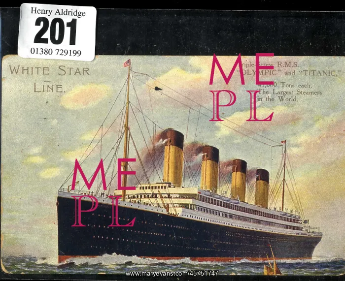 : White Star Line, Olympic and Titanic postcard : White Star Line, Olympic and Titanic postcard