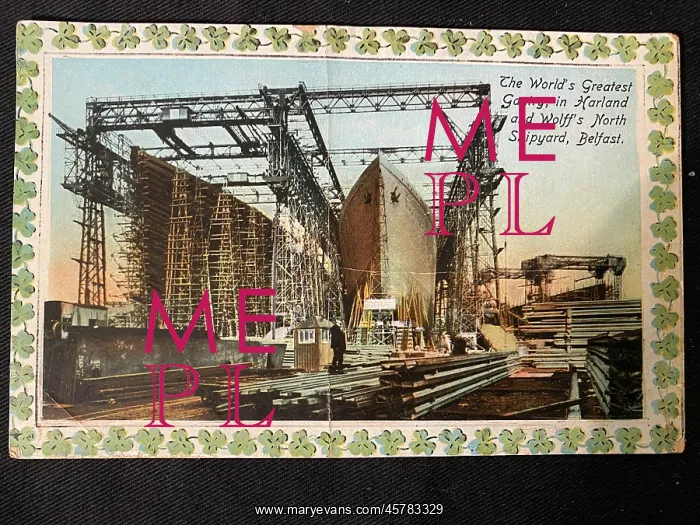  : White Star Line, Olympic and Titanic - postcard