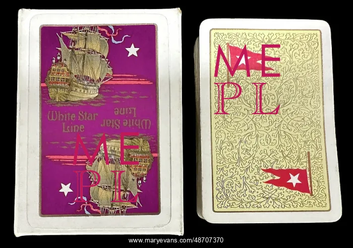  : White Star Line - Two playing Card Packs and reverse design