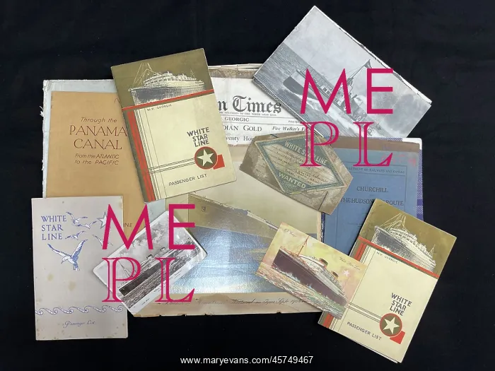 : White Star Line, printed ephemera, Georgic and Britannic : White Star Line, printed ephemera, Georgic and Britannic