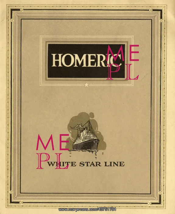 : White Star Line - RMS Homeric brochure : White Star Line - RMS Homeric brochure