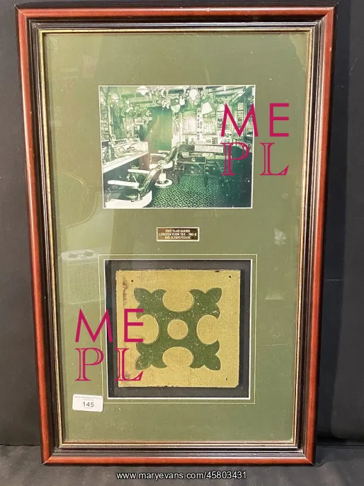 : White Star Line, RMS Olympic - framed linoleum tile : White Star Line, RMS Olympic - framed linoleum tile