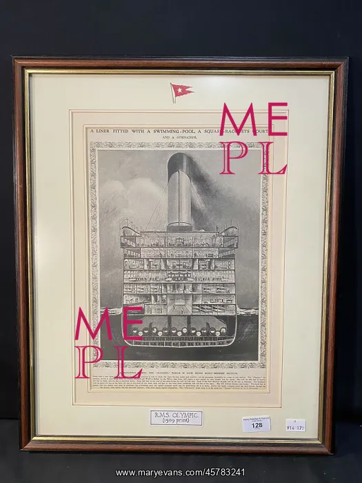 : White Star Line, RMS Olympic - framed print : White Star Line, RMS Olympic - framed print