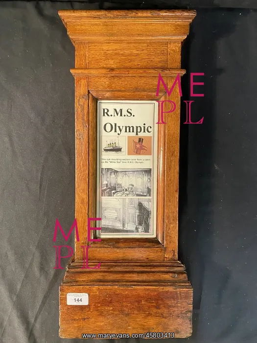 : White Star Line, RMS Olympic - oak column section : White Star Line, RMS Olympic - oak column section