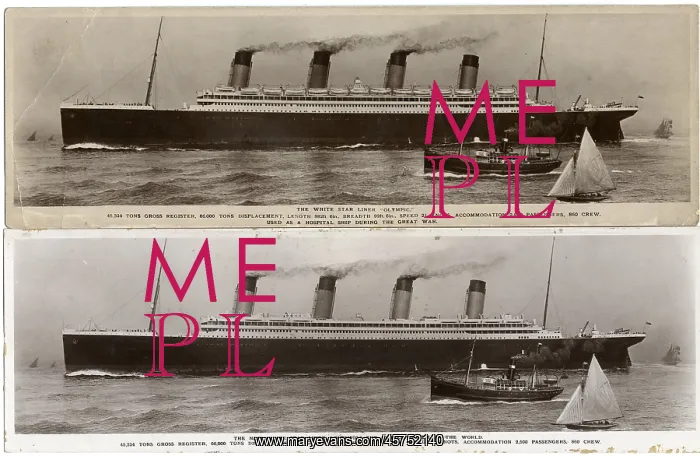 : White Star Line, RMS Olympic - postcards : White Star Line, RMS Olympic - postcards