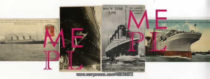 : White Star Line, RMS Olympic - four postcards : White Star Line, RMS Olympic - four postcards