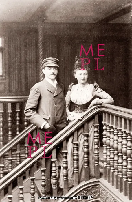 : White Star Line, RMS Teutonic launch, Bruce Ismay, wife : White Star Line, RMS Teutonic launch, Bruce Ismay, wife