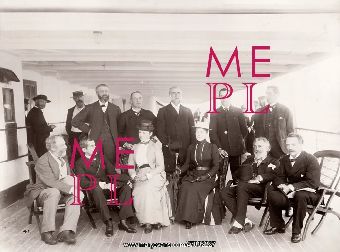 : White Star Line, RMS Teutonic launch, guests : White Star Line, RMS Teutonic launch, guests
