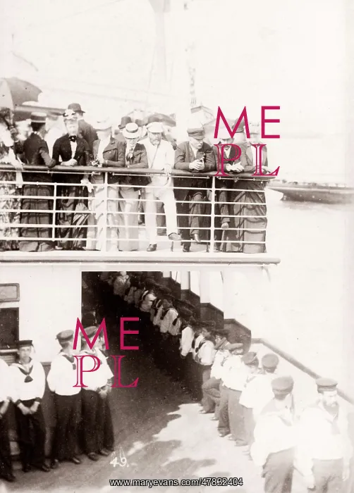 : White Star Line, RMS Teutonic launch, guests : White Star Line, RMS Teutonic launch, guests