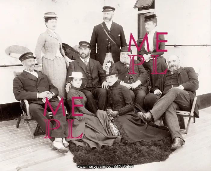 : White Star Line, RMS Teutonic launch, guests : White Star Line, RMS Teutonic launch, guests