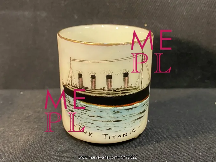 : White Star Line, RMS Titanic - commemorative thimble cup : White Star Line, RMS Titanic - commemorative thimble cup