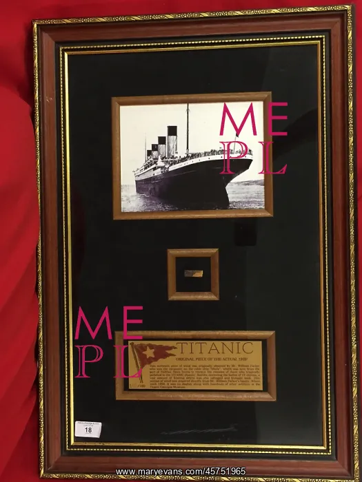 : White Star Line, RMS Titanic - framed item : White Star Line, RMS Titanic - framed item