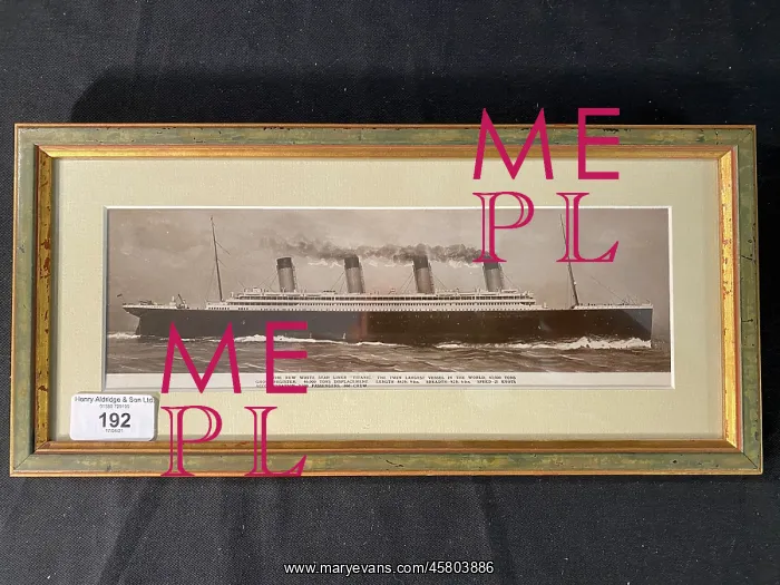 : White Star Line, RMS Titanic - framed postcard : White Star Line, RMS Titanic - framed postcard