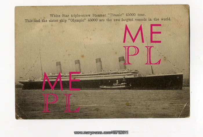 : White Star Line, RMS Titanic - postcard : White Star Line, RMS Titanic - postcard