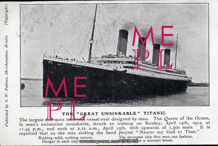 : White Star Line, RMS Titanic - postcard : White Star Line, RMS Titanic - postcard