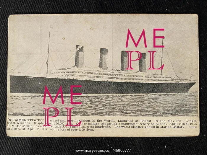 : White Star Line, RMS Titanic - postcard : White Star Line, RMS Titanic - postcard