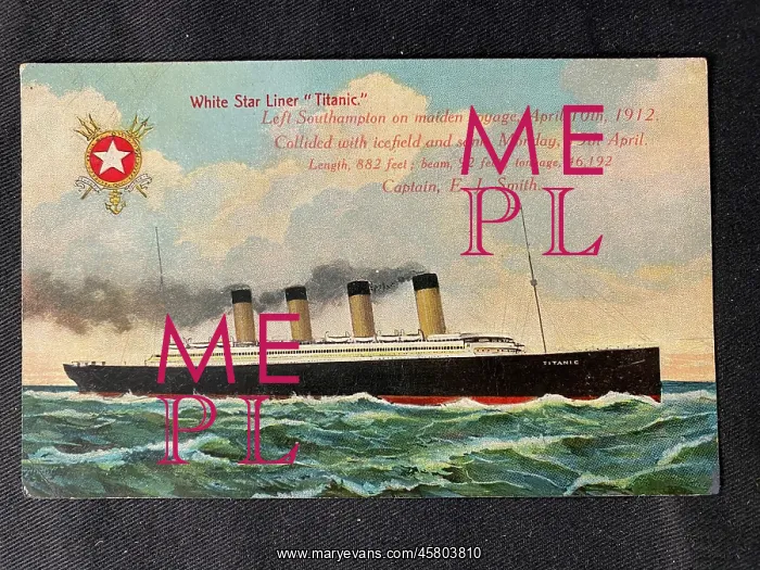 : White Star Line, RMS Titanic - postcard : White Star Line, RMS Titanic - postcard