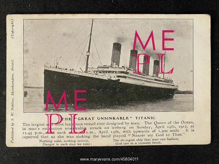 : White Star Line, RMS Titanic - postcard : White Star Line, RMS Titanic - postcard
