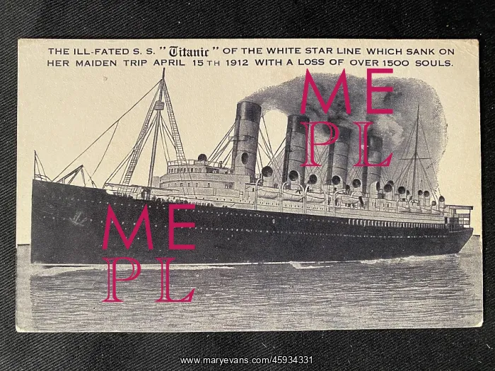 : White Star Line, RMS Titanic - postcard : White Star Line, RMS Titanic - postcard