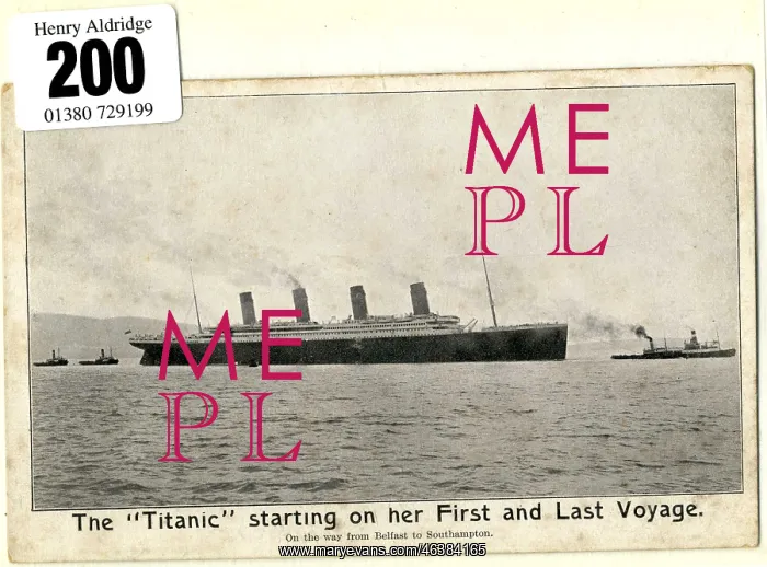 : White Star Line, RMS Titanic - postcard : White Star Line, RMS Titanic - postcard