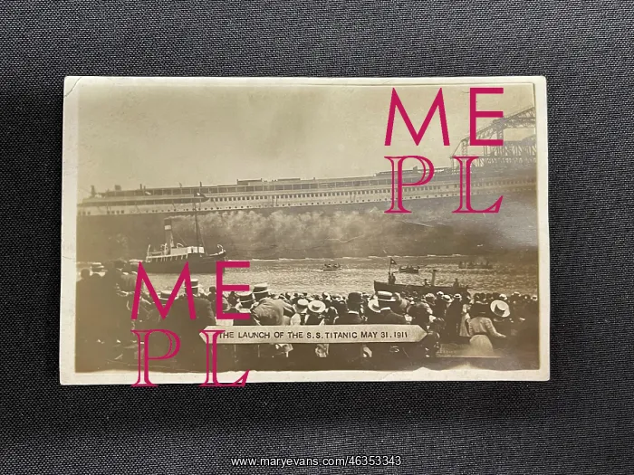 : White Star Line, RMS Titanic, postcard of launch : White Star Line, RMS Titanic, postcard of launch