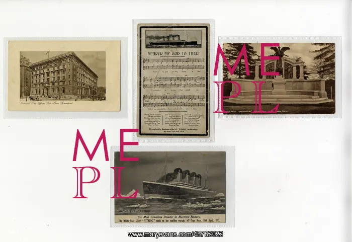 : White Star Line, RMS Titanic - four postcards : White Star Line, RMS Titanic - four postcards