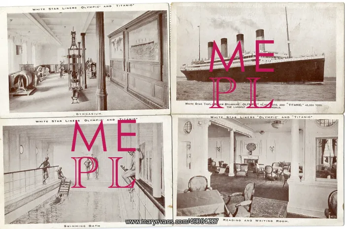 : White Star Line, RMS Titanic - four postcards : White Star Line, RMS Titanic - four postcards