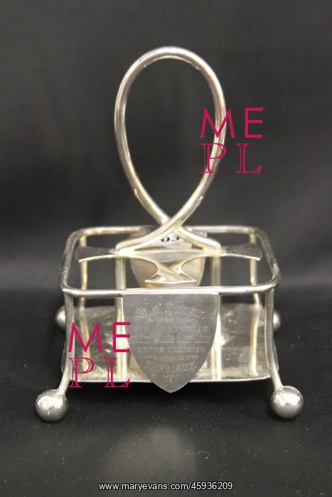 : White Star Line - silver plate cruet, wedding present : White Star Line - silver plate cruet, wedding present